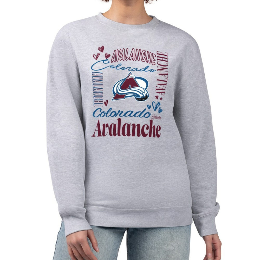Colorado Avalanche G-III 4Her by Carl Banks Women's Collage Graphic Fleece Long Sleeve Pullover Sweatshirt -  NHL Sweatshirts