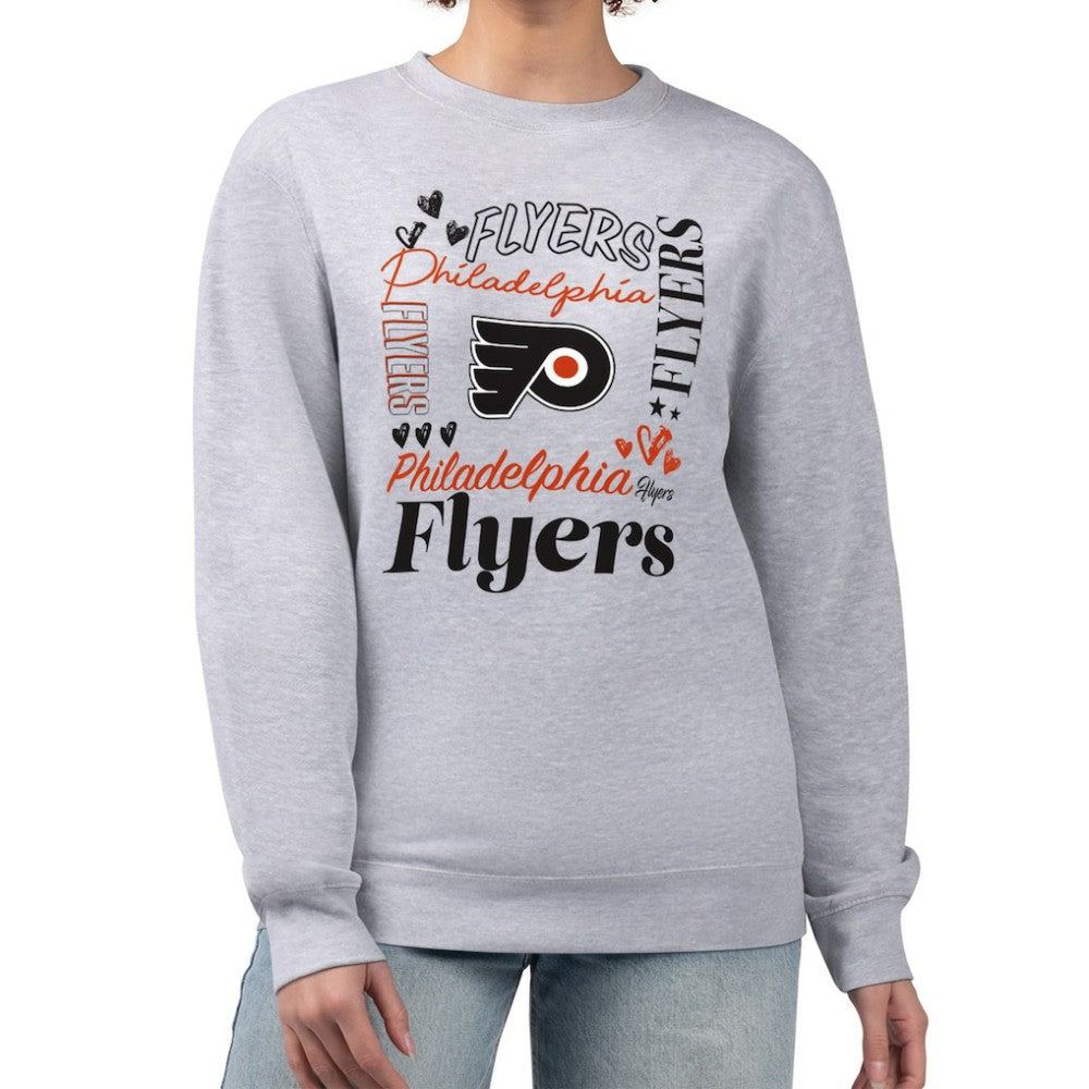 Philadelphia Flyers G-III 4Her by Carl Banks Women's Collage Graphic Fleece Long Sleeve Pullover Sweatshirt -  NHL Sweatshirts