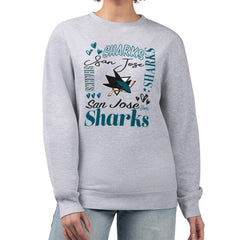 San Jose Sharks G-III 4Her by Carl Banks Women's Collage Graphic Fleece Long Sleeve Pullover Sweatshirt -  NHL Sweatshirts
