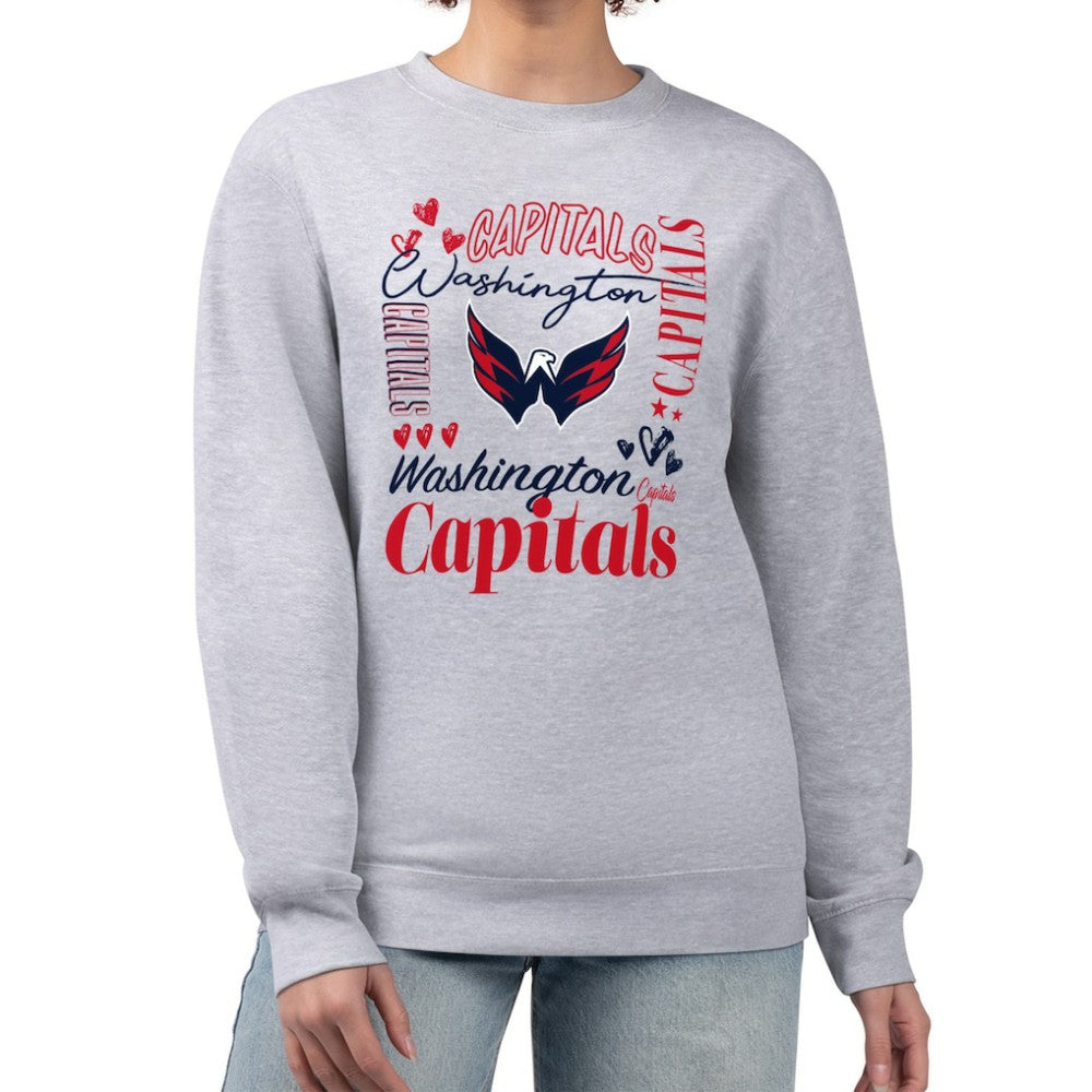 Washington Capitals G-III 4Her by Carl Banks Women's Collage Graphic Fleece Long Sleeve Pullover Sweatshirt -  NHL Sweatshirts