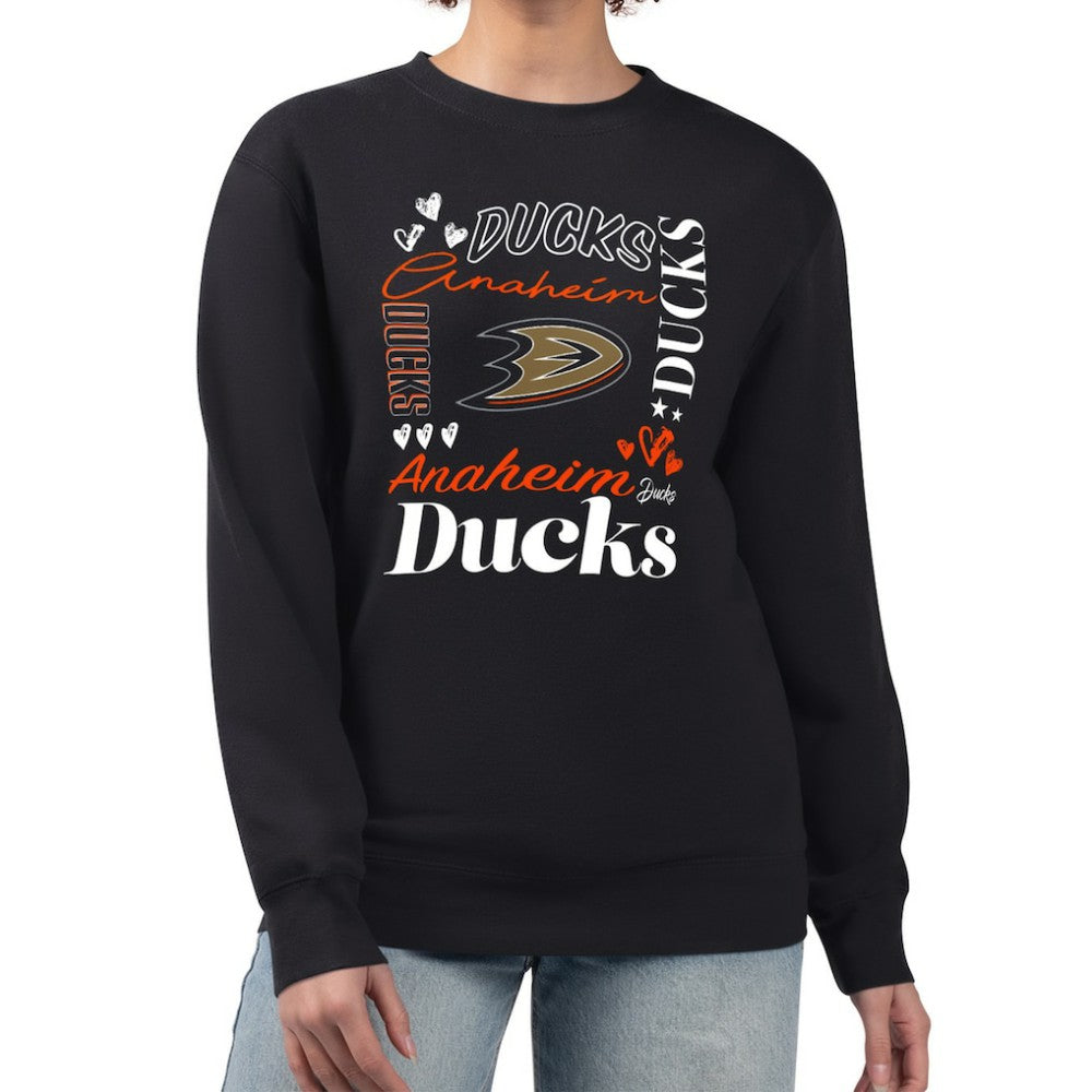 Anaheim Ducks G-III 4Her by Carl Banks Women's Collage Graphic Fleece Long Sleeve Pullover Sweatshirt -  NHL Sweatshirts