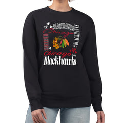 Chicago Blackhawks G-III 4Her by Carl Banks Women's Collage Graphic Fleece Long Sleeve Pullover Sweatshirt -  NHL Sweatshirts