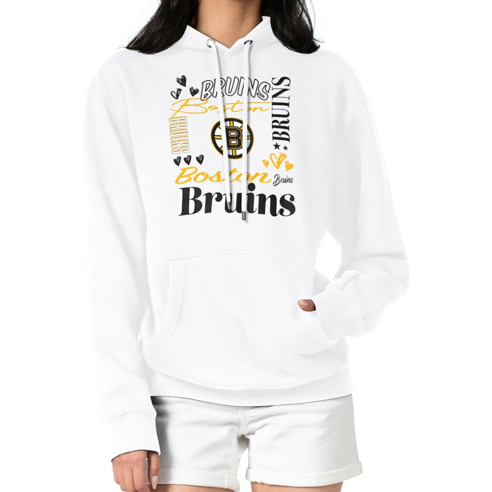 Boston Bruins G-III 4Her by Carl Banks Women's Collage Team Graphic Tri-Blend Fleece Pullover Hoodie -  NHL Hoodies
