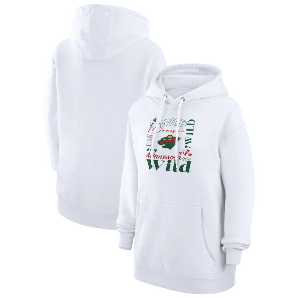 Minnesota Wild G-III 4Her by Carl Banks Women's Collage Team Graphic Tri-Blend Fleece Pullover Hoodie -  NHL Hoodies