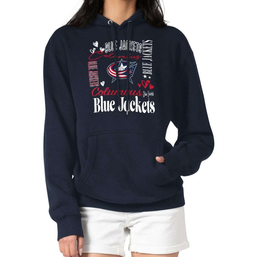 Columbus Blue Jackets G-III 4Her by Carl Banks Women's Collage Team Graphic Tri-Blend Fleece Pullover Hoodie -  NHL Hoodies