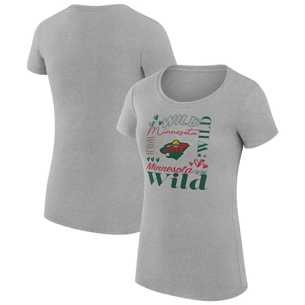 Minnesota Wild G-III 4Her by Carl Banks Women's Super-Slim Fit Lightweight Collage Team Graphic T-Shirt -  NHL T-shirts