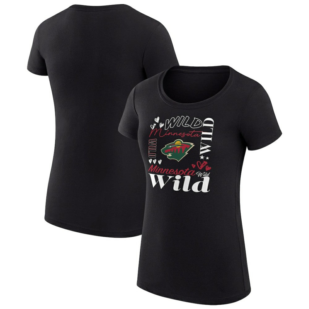 Minnesota Wild G-III 4Her by Carl Banks Women's Super-Slim Fit Lightweight Collage Team Graphic T-Shirt -  NHL T-shirts