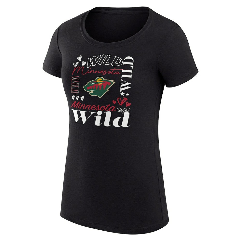 Minnesota Wild G-III 4Her by Carl Banks Women's Super-Slim Fit Lightweight Collage Team Graphic T-Shirt -  NHL T-shirts