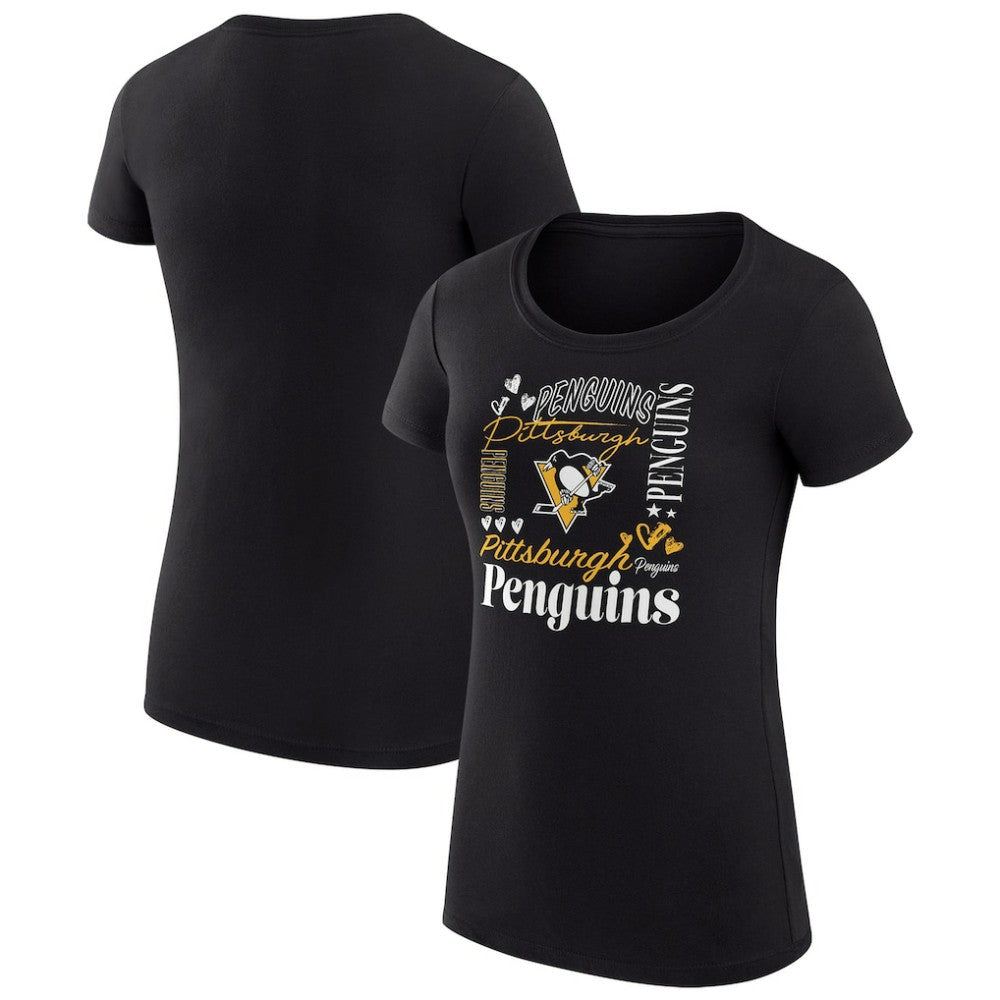 Pittsburgh Penguins G-III 4Her by Carl Banks Women's Super-Slim Fit Lightweight Collage Team Graphic T-Shirt -  NHL T-shirts