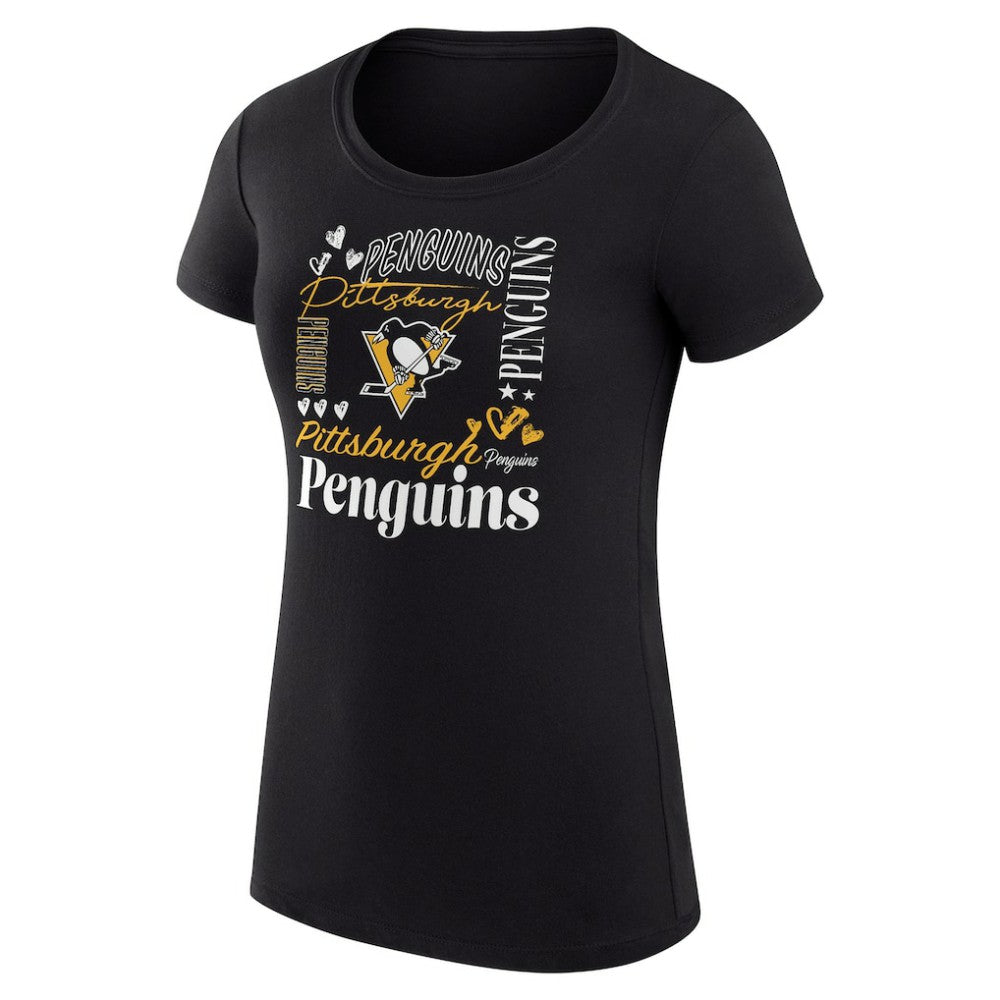 Pittsburgh Penguins G-III 4Her by Carl Banks Women's Super-Slim Fit Lightweight Collage Team Graphic T-Shirt -  NHL T-shirts