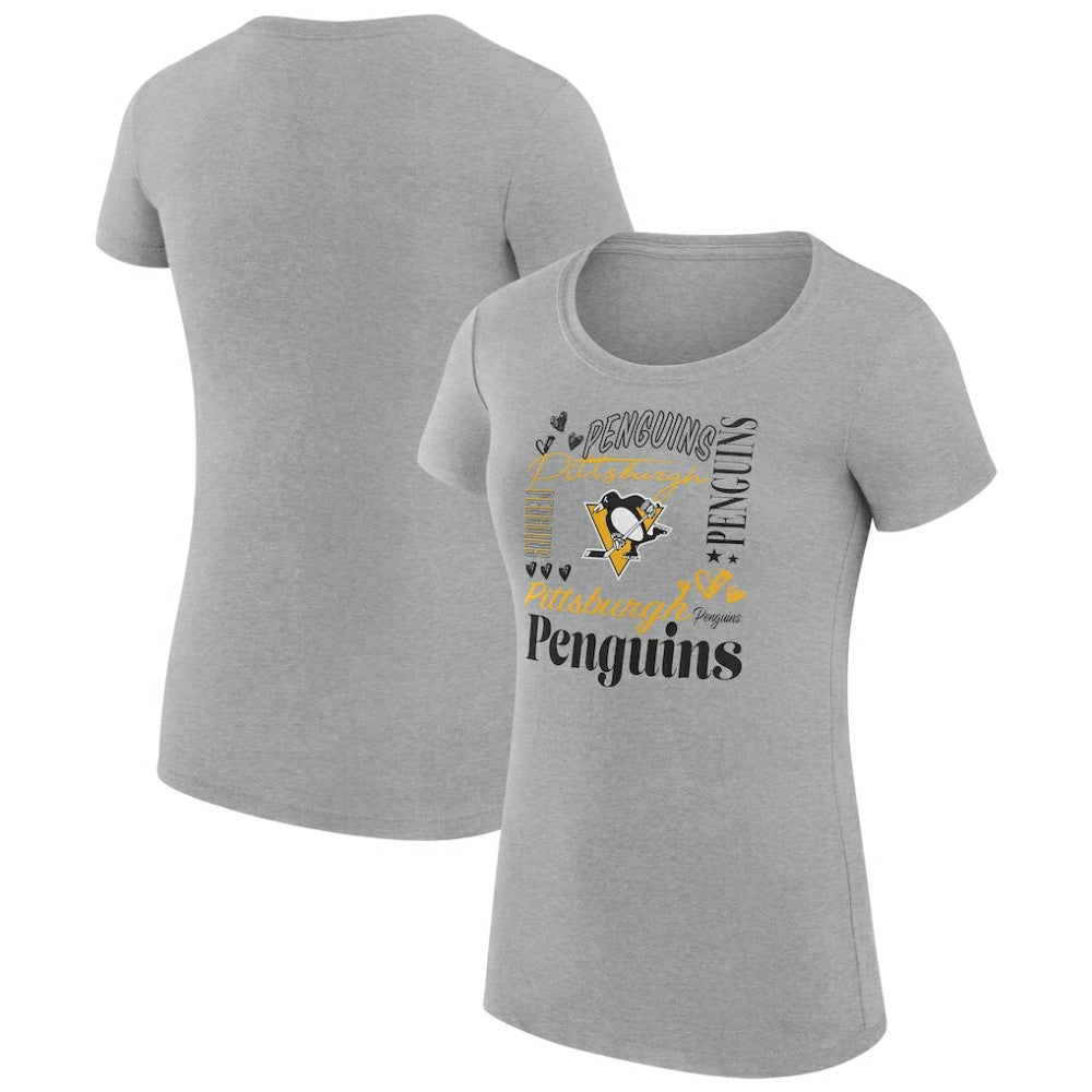 Pittsburgh Penguins G-III 4Her by Carl Banks Women's Super-Slim Fit Lightweight Collage Team Graphic T-Shirt -  NHL T-shirts
