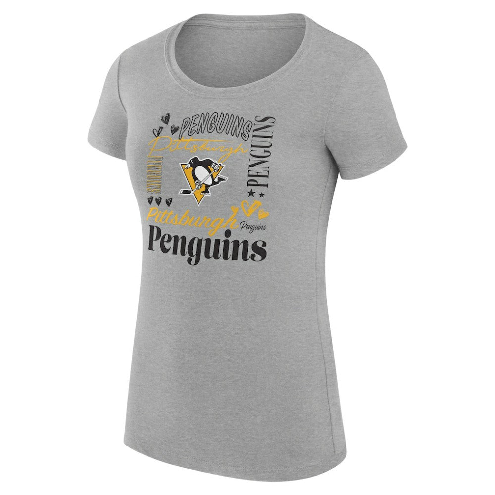 Pittsburgh Penguins G-III 4Her by Carl Banks Women's Super-Slim Fit Lightweight Collage Team Graphic T-Shirt -  NHL T-shirts