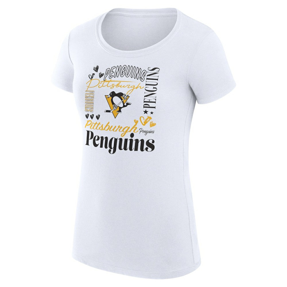 Pittsburgh Penguins G-III 4Her by Carl Banks Women's Super-Slim Fit Lightweight Collage Team Graphic T-Shirt -  NHL T-shirts
