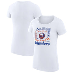New York Islanders G-III 4Her by Carl Banks Women's Super-Slim Fit Lightweight Collage Team Graphic T-Shirt -  NHL T-shirts