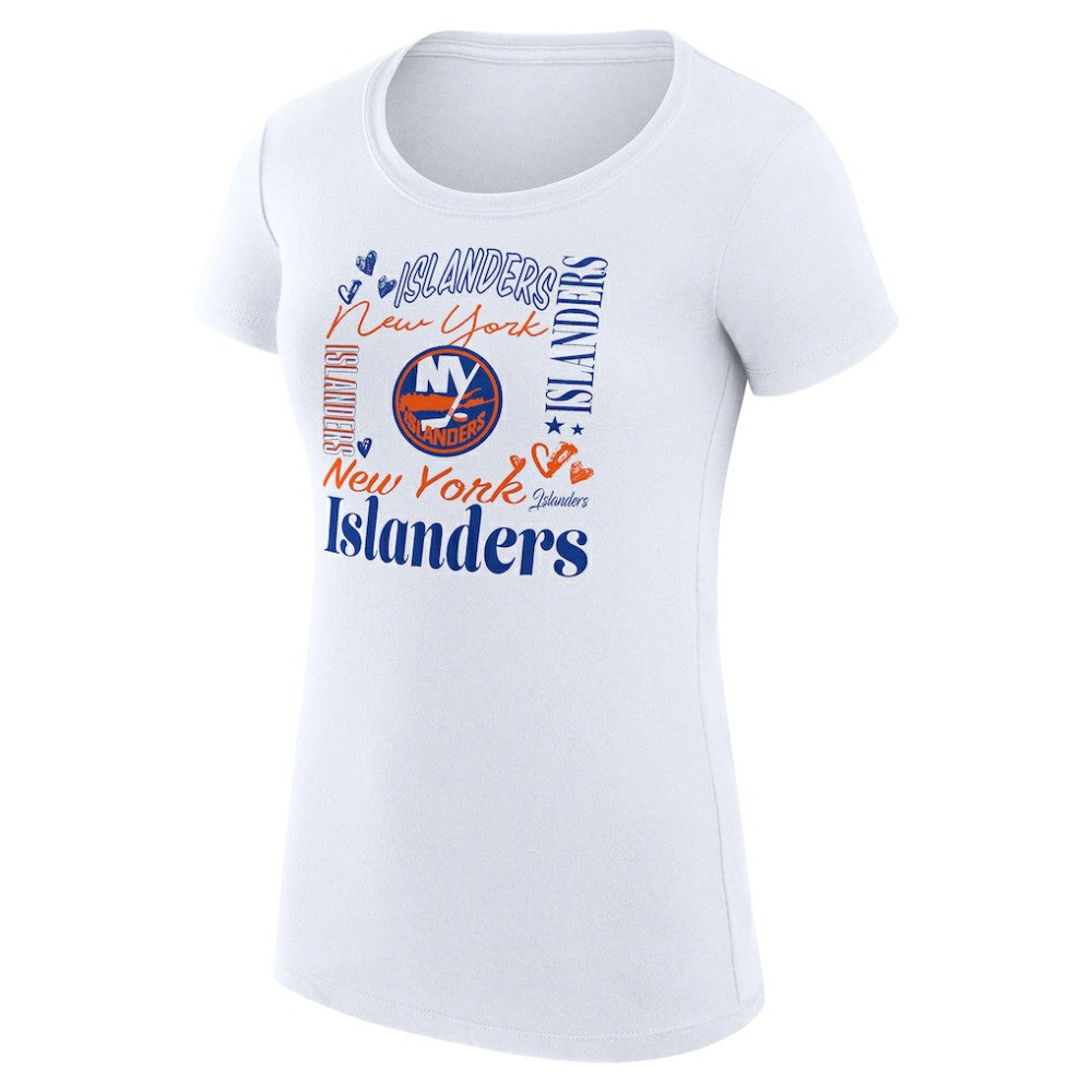 New York Islanders G-III 4Her by Carl Banks Women's Super-Slim Fit Lightweight Collage Team Graphic T-Shirt -  NHL T-shirts