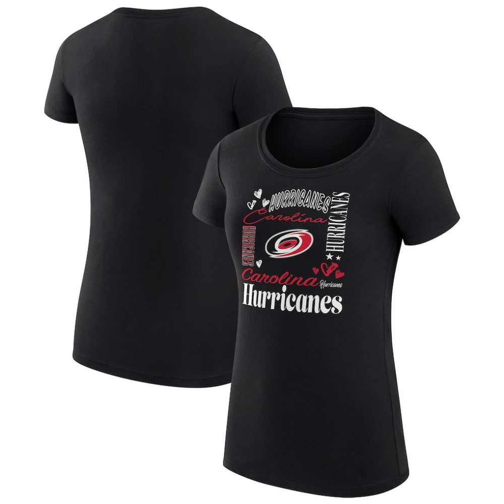 Carolina Hurricanes G-III 4Her by Carl Banks Women's Super-Slim Fit Lightweight Collage Team Graphic T-Shirt -  NHL T-shirts