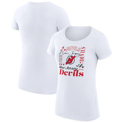 New Jersey Devils G-III 4Her by Carl Banks Women's Super-Slim Fit Lightweight Collage Team Graphic T-Shirt -  NHL T-shirts