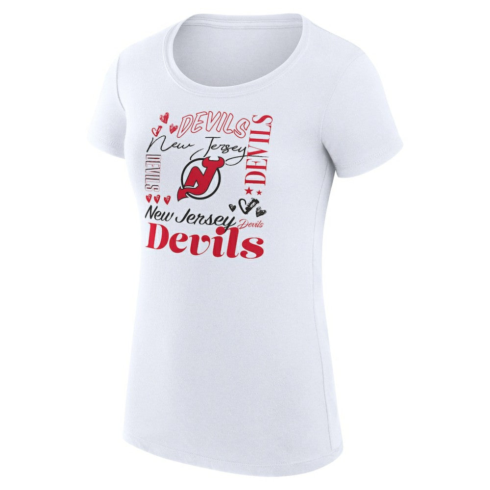 New Jersey Devils G-III 4Her by Carl Banks Women's Super-Slim Fit Lightweight Collage Team Graphic T-Shirt -  NHL T-shirts