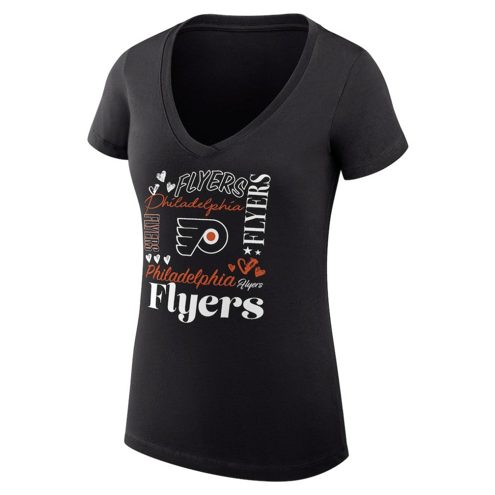 Philadelphia Flyers G-III 4Her by Carl Banks Women's Super-Slim Fit Lightweight Collage Team Graphic T-Shirt -  NHL T-shirts