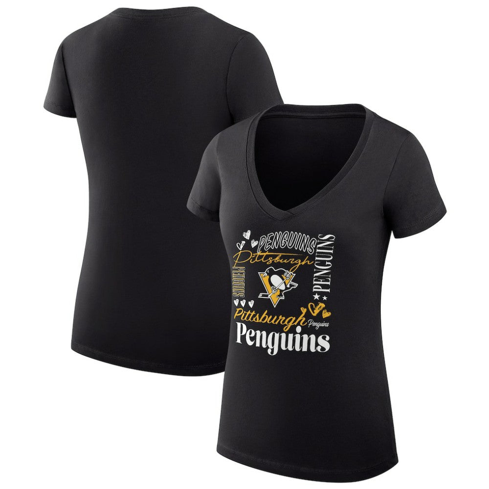 Pittsburgh Penguins G-III 4Her by Carl Banks Women's Super-Slim Fit Lightweight Collage Team Graphic T-Shirt -  NHL T-shirts