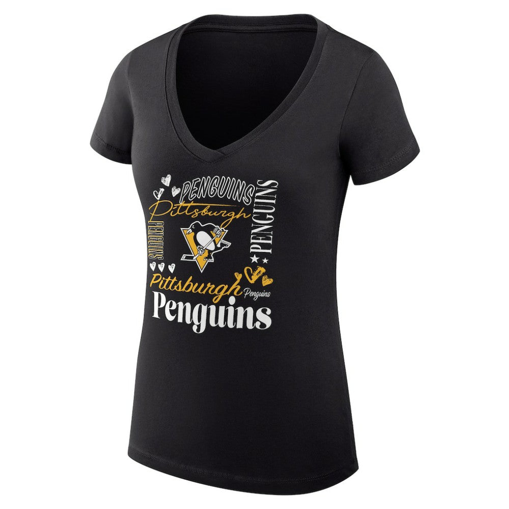 Pittsburgh Penguins G-III 4Her by Carl Banks Women's Super-Slim Fit Lightweight Collage Team Graphic T-Shirt -  NHL T-shirts