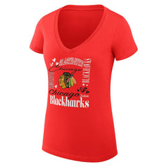 Chicago Blackhawks G-III 4Her by Carl Banks Women's Super-Slim Fit Lightweight Collage Team Graphic T-Shirt -  NHL T-shirts