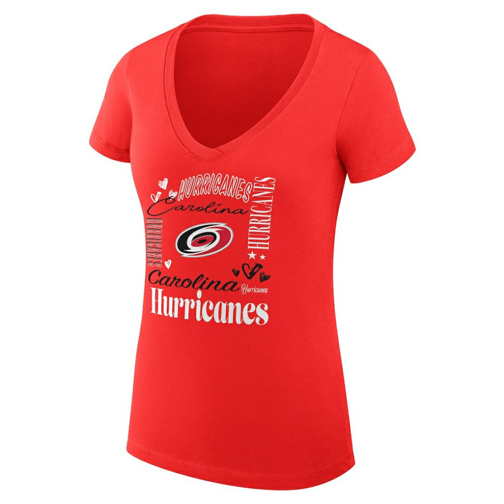 Carolina Hurricanes G-III 4Her by Carl Banks Women's Super-Slim Fit Lightweight Collage Team Graphic T-Shirt -  NHL T-shirts