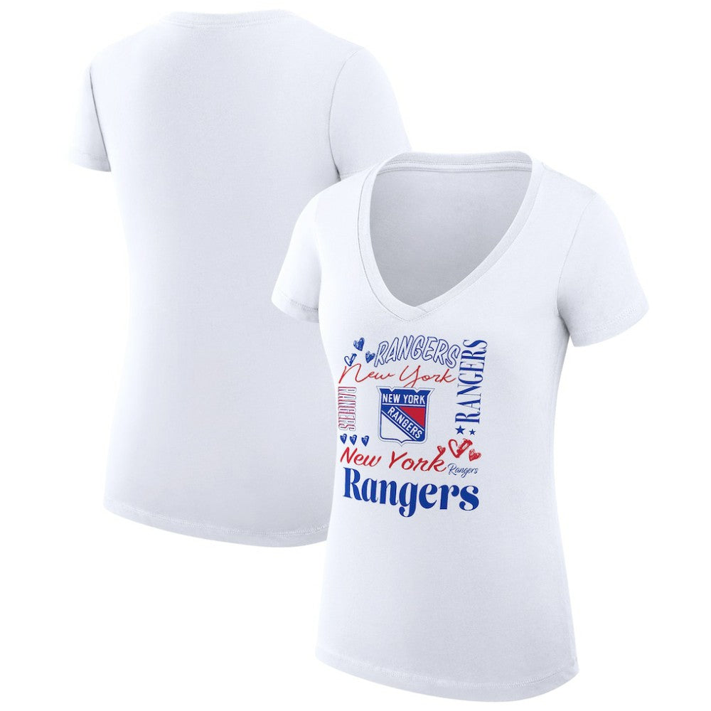 New York Rangers G-III 4Her by Carl Banks Women's Super-Slim Fit Lightweight Collage Team Graphic T-Shirt -  NHL T-shirts