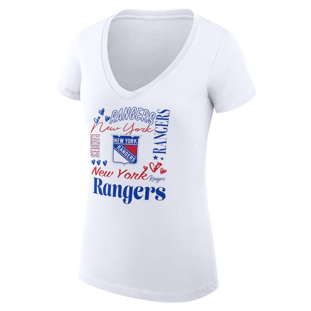 New York Rangers G-III 4Her by Carl Banks Women's Super-Slim Fit Lightweight Collage Team Graphic T-Shirt -  NHL T-shirts