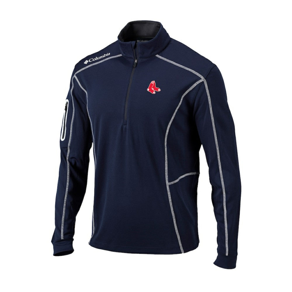 Boston Red Sox Columbia Cooperstown Collection Omni-Wick Shotgun Quarter-Zip Top - MLB Tops