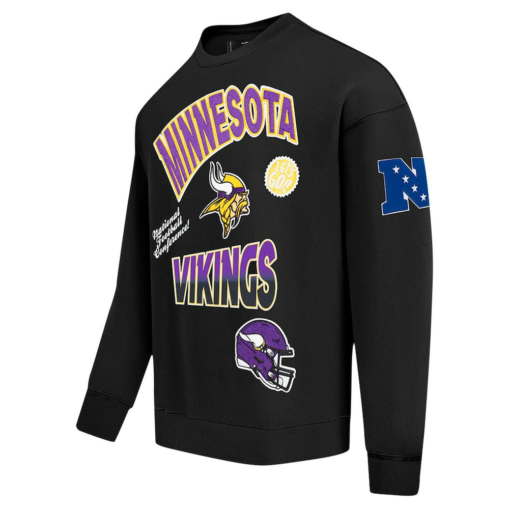 Minnesota Vikings Pro Standard Turn It Up Drop Shoulder Pullover Sweatshirt | NFL Hot