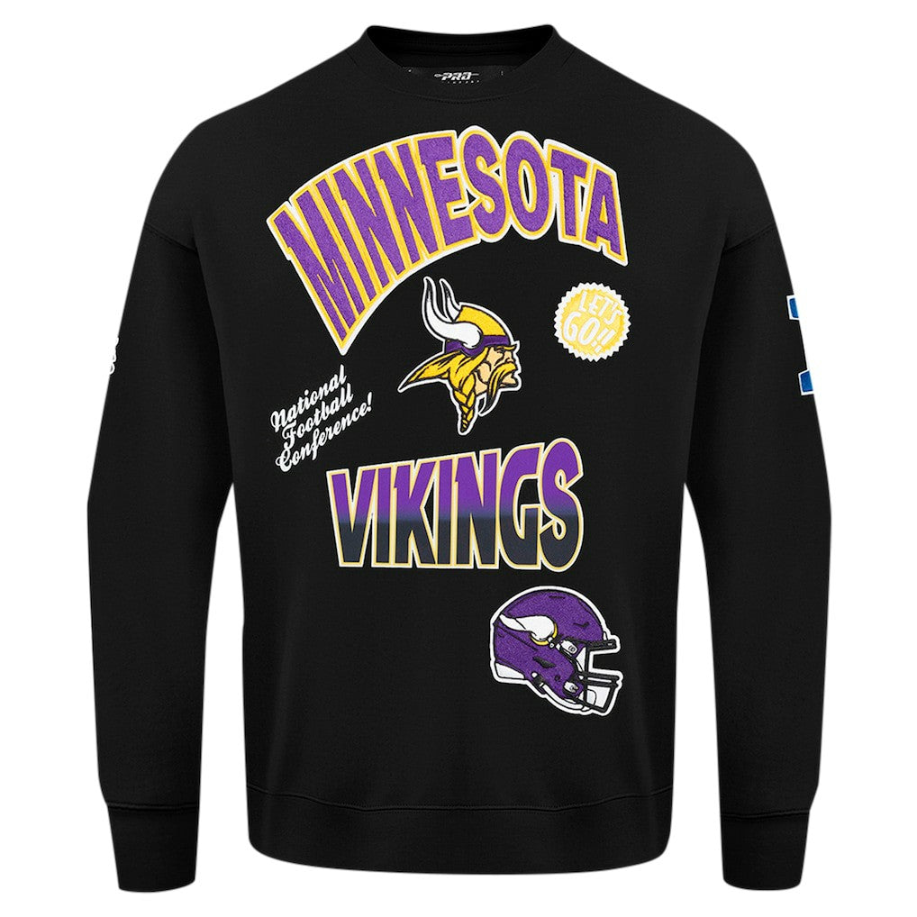 Minnesota Vikings Pro Standard Turn It Up Drop Shoulder Pullover Sweatshirt | NFL Hot