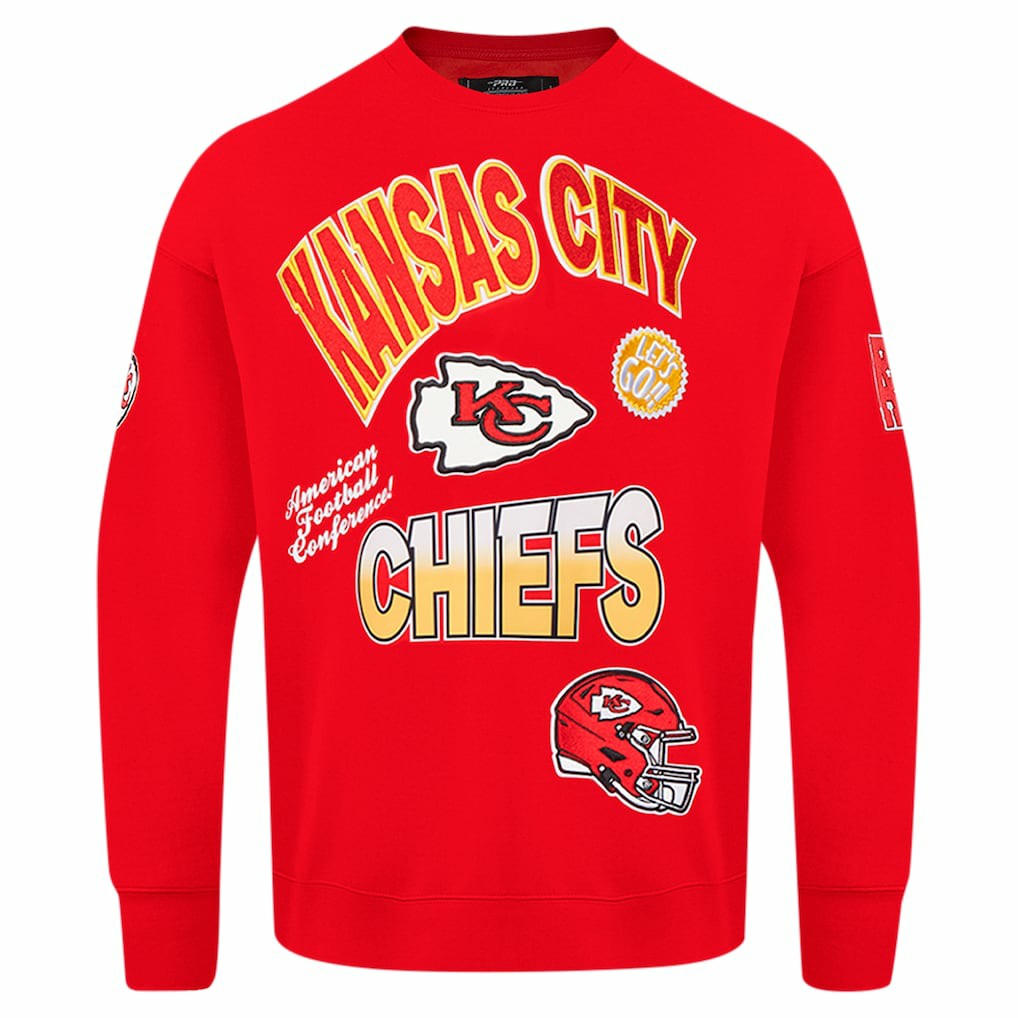 Kansas City Chiefs Pro Standard Turn It Up Drop Shoulder Pullover Sweatshirt | NFL Online