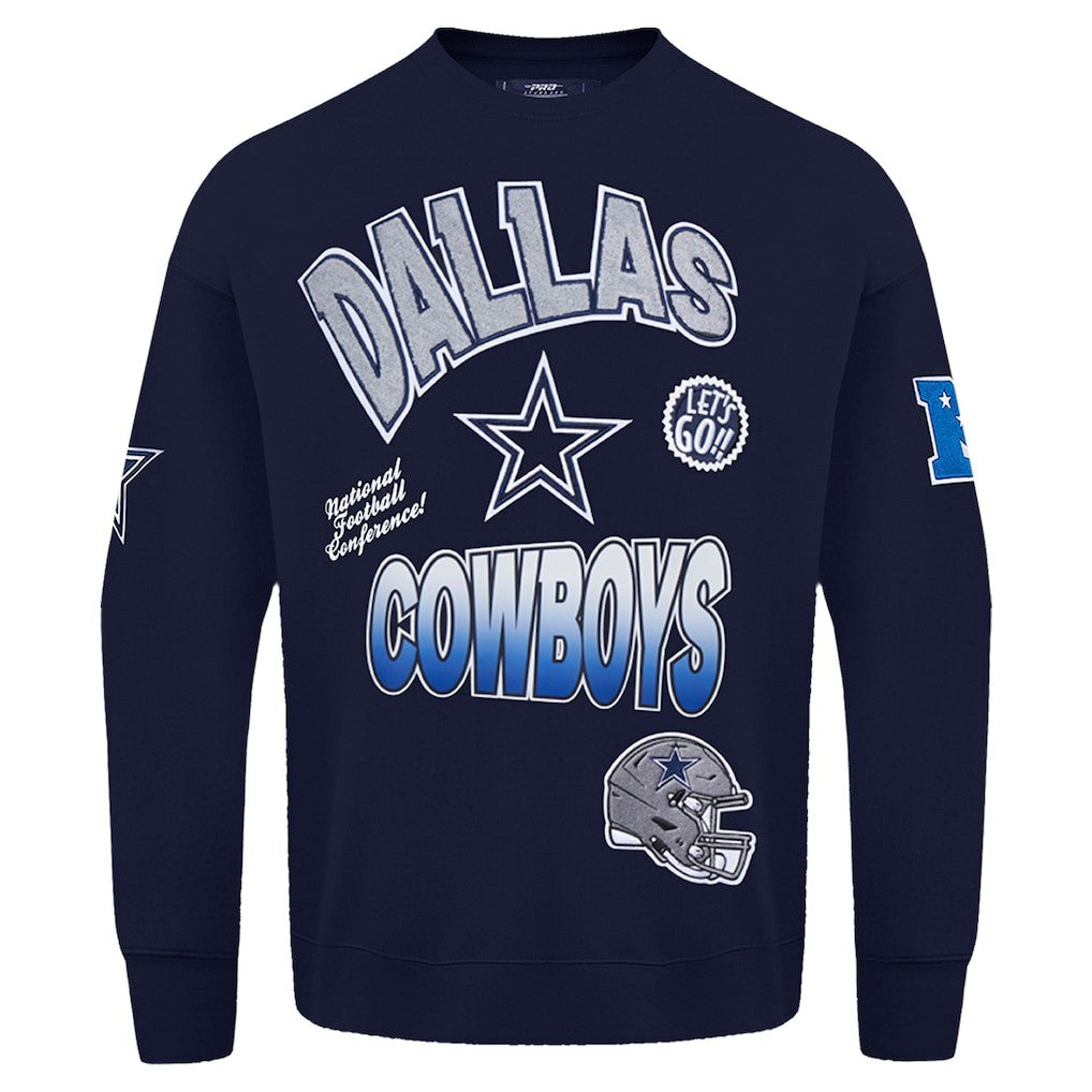 Dallas Cowboys Pro Standard Turn It Up Drop Shoulder Pullover Sweatshirt | NFL Near me