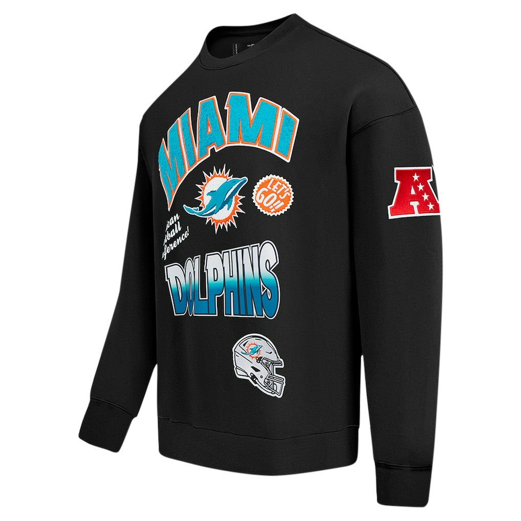 Miami Dolphins Pro Standard Turn It Up Drop Shoulder Pullover Sweatshirt | NFL Discount