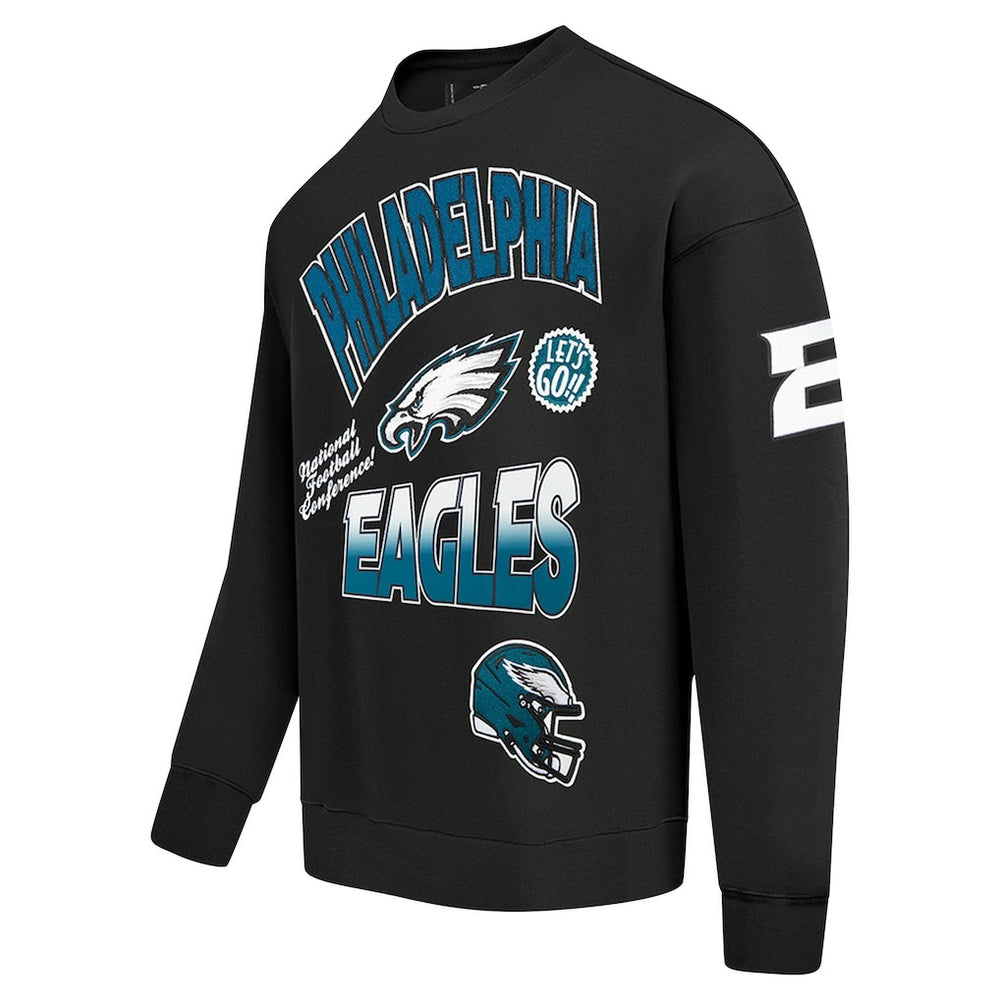 Philadelphia Eagles Pro Standard Turn It Up Drop Shoulder Pullover Sweatshirt | NFL US