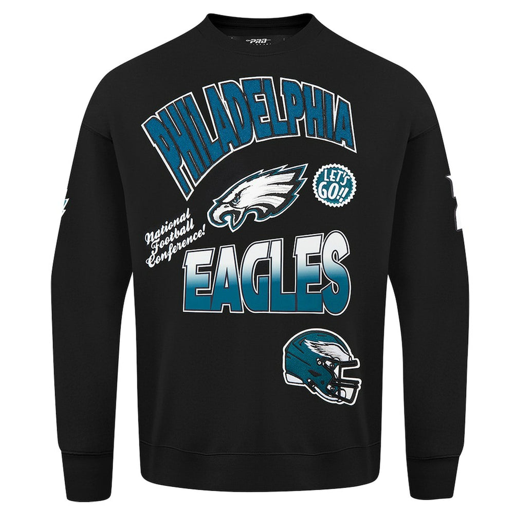 Philadelphia Eagles Pro Standard Turn It Up Drop Shoulder Pullover Sweatshirt | NFL US