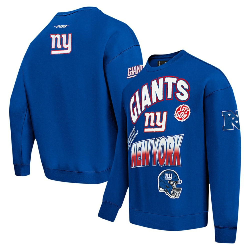 New York Giants Pro Standard Turn It Up Drop Shoulder Pullover Sweatshirt | NFL Near me