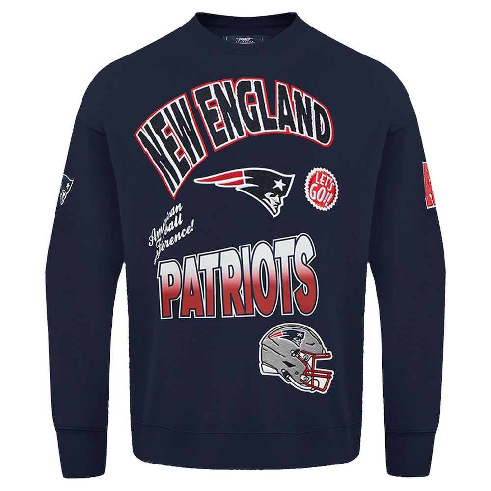 New England Patriots Pro Standard Turn It Up Drop Shoulder Pullover Sweatshirt | NFL Online