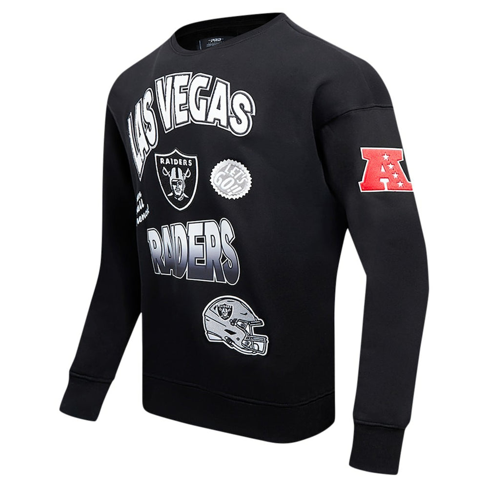 Las Vegas Raiders Pro Standard Turn It Up Drop Shoulder Pullover Sweatshirt | NFL Outlet