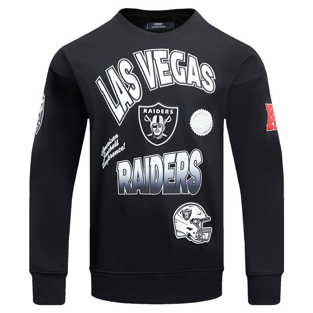 Las Vegas Raiders Pro Standard Turn It Up Drop Shoulder Pullover Sweatshirt | NFL Outlet