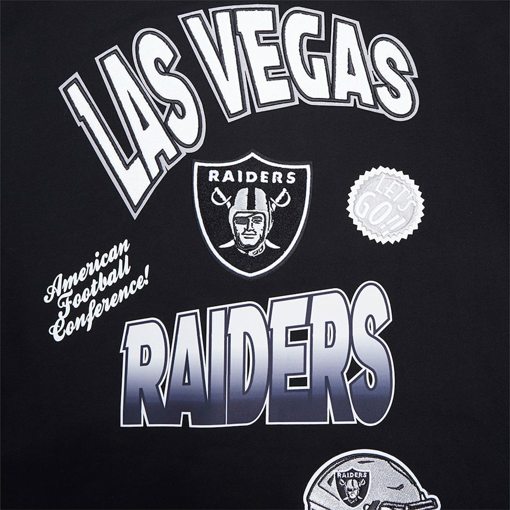 Las Vegas Raiders Pro Standard Turn It Up Drop Shoulder Pullover Sweatshirt | NFL Outlet
