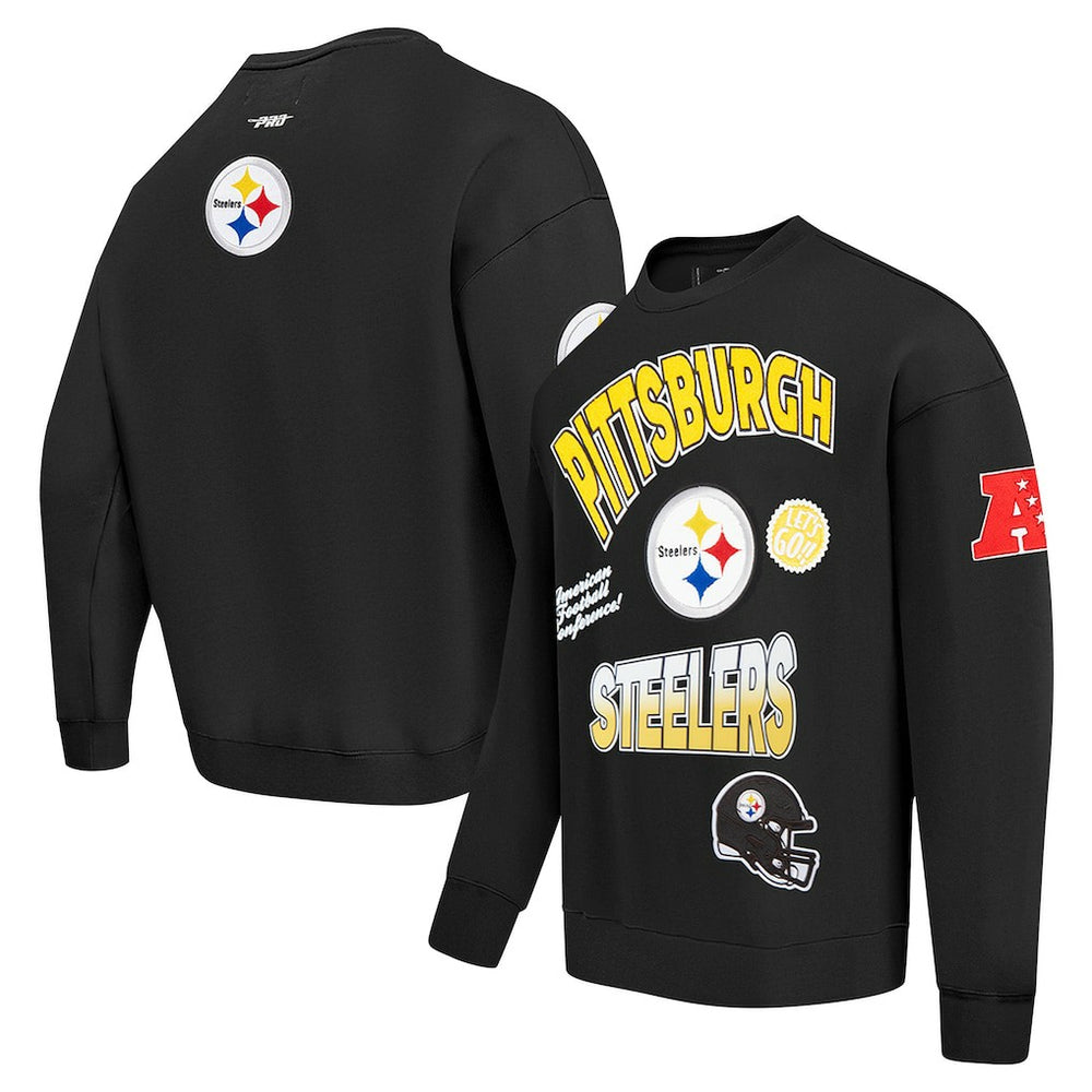 Pittsburgh Steelers Pro Standard Turn It Up Drop Shoulder Pullover Sweatshirt | NFL Online