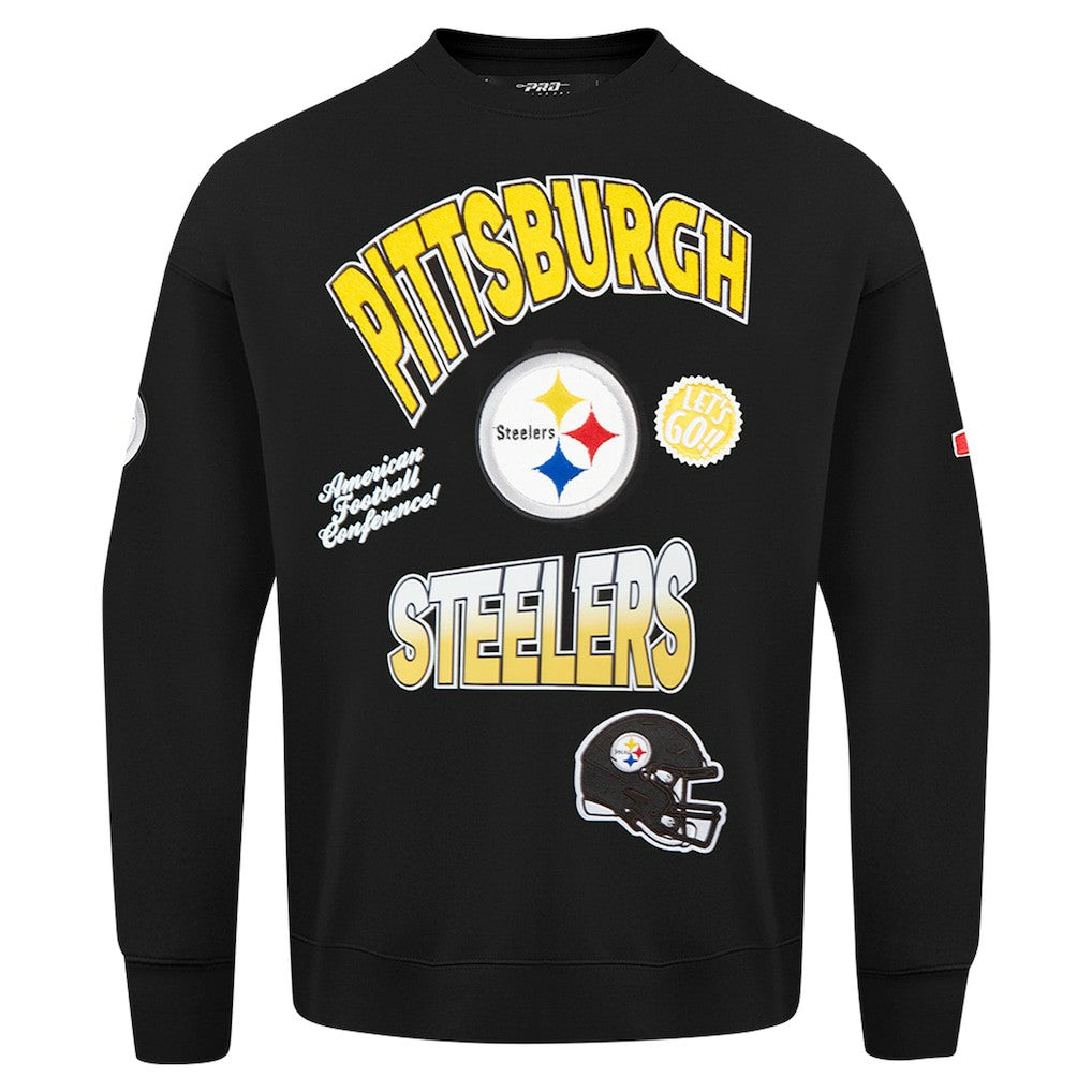 Pittsburgh Steelers Pro Standard Turn It Up Drop Shoulder Pullover Sweatshirt | NFL Online