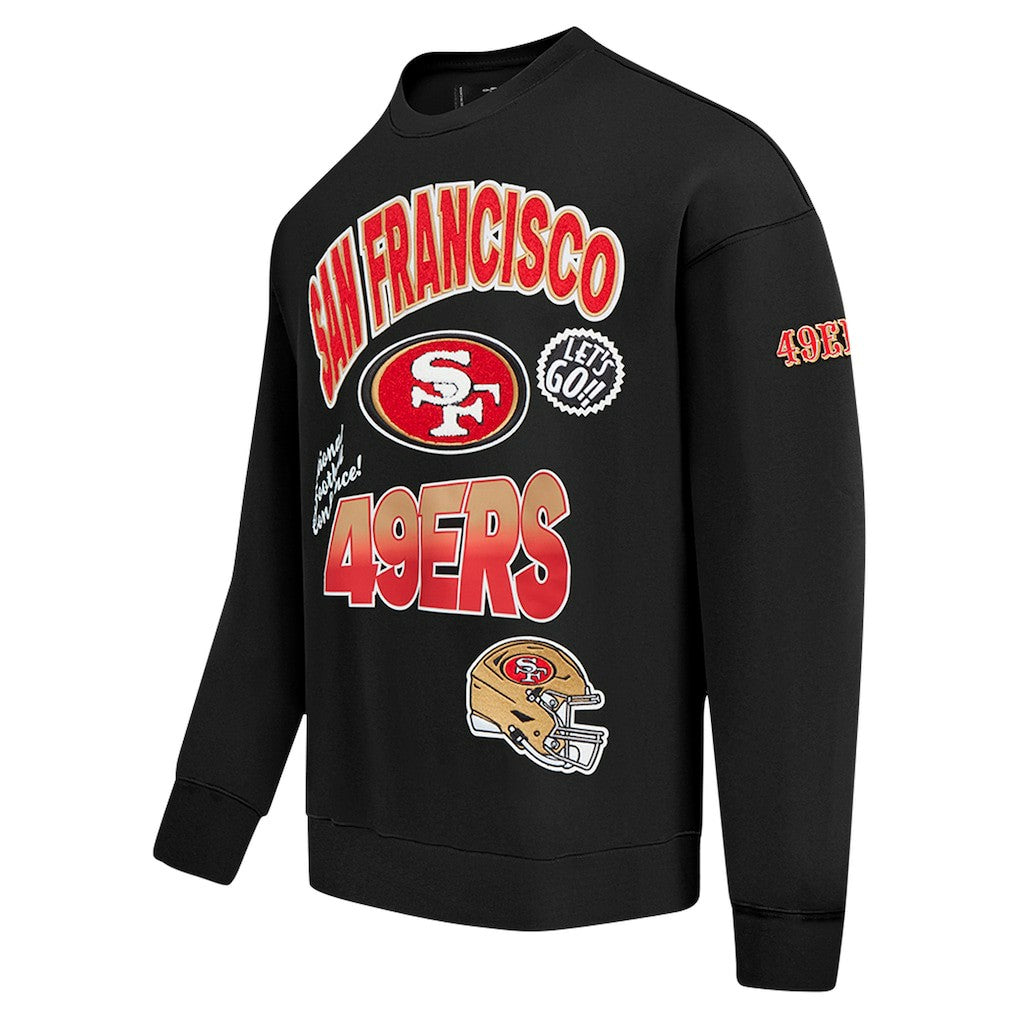 San Francisco 49ers Pro Standard Turn It Up Drop Shoulder Pullover Sweatshirt | NFL US