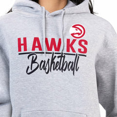 Heather Gray Atlanta Hawks G-III 4Her by Carl Banks Women's Graphics Fleece Pullover Hoodie | NBA
