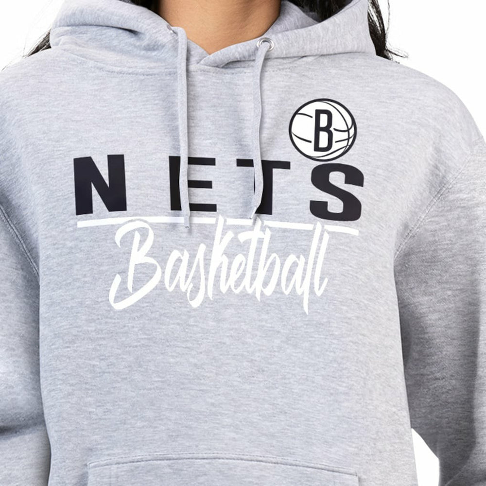 Heather Gray Brooklyn Nets G-III 4Her by Carl Banks Women's Graphics Fleece Pullover Hoodie | NBA