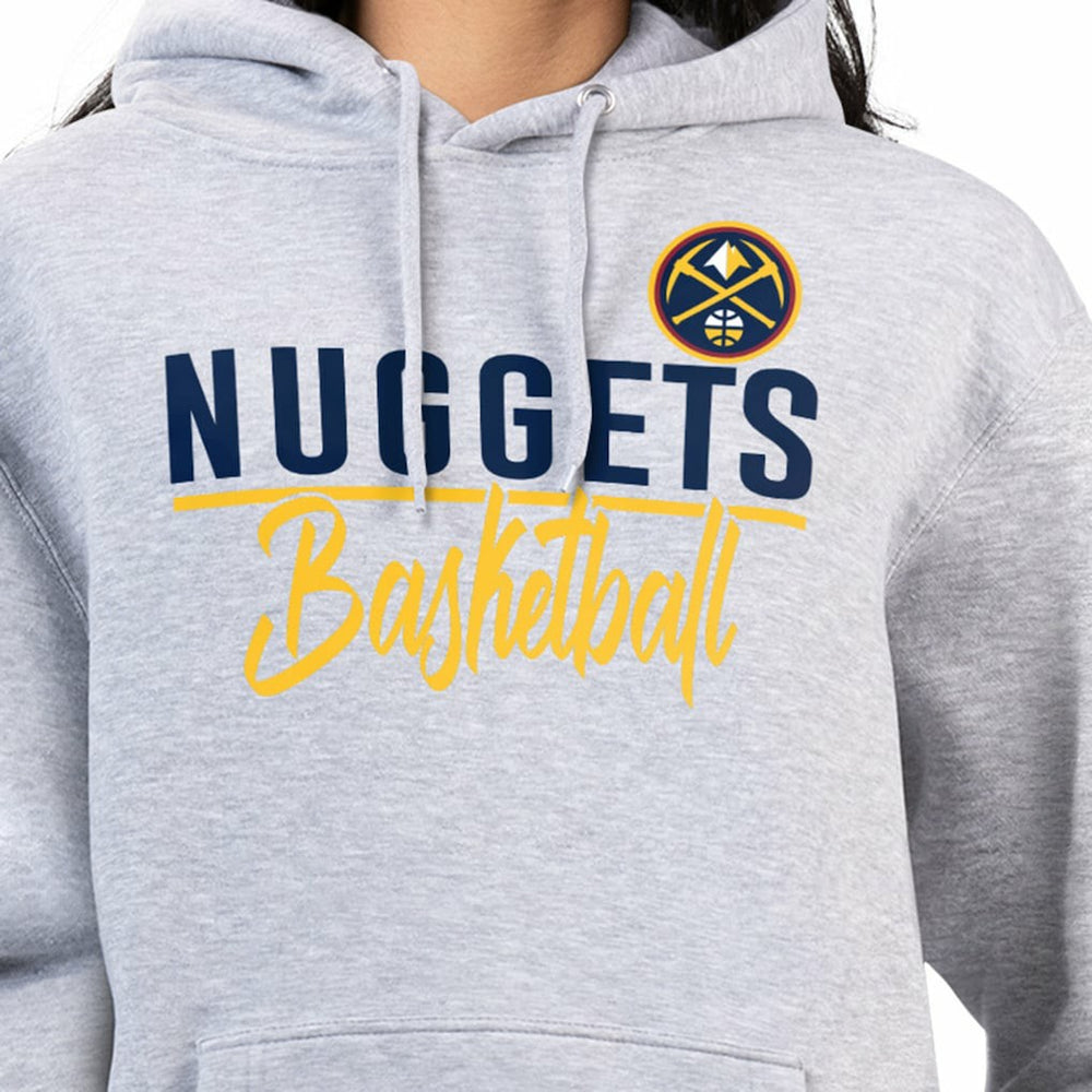 Heather Gray Denver Nuggets G-III 4Her by Carl Banks Women's Graphics Fleece Pullover Hoodie sale | NBA