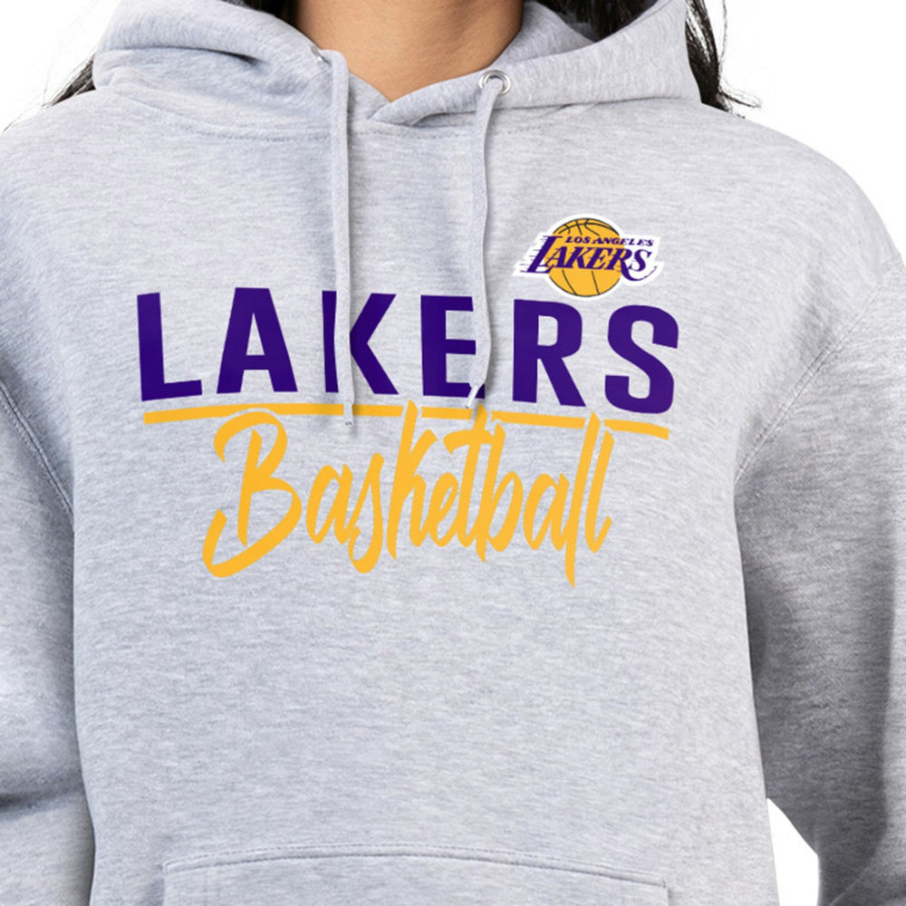 Heather Gray Los Angeles Lakers G-III 4Her by Carl Banks Women's Graphics Fleece Pullover Hoodie | NBA