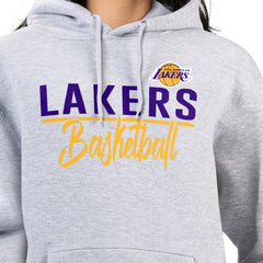 Heather Gray Los Angeles Lakers G-III 4Her by Carl Banks Women's Graphics Fleece Pullover Hoodie | NBA